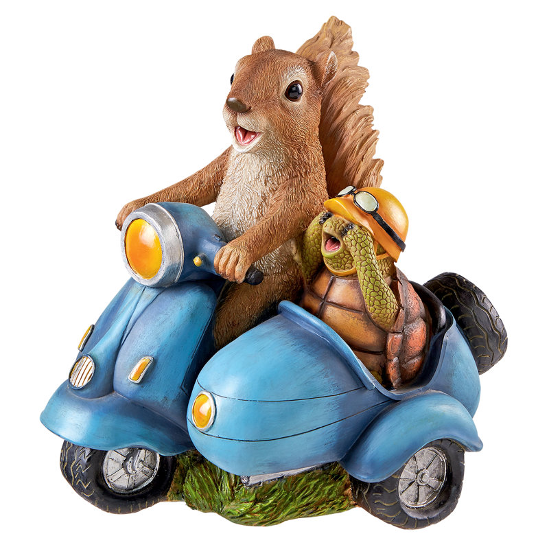 Born to Be Wild Squirrel on Motorcycle Statue