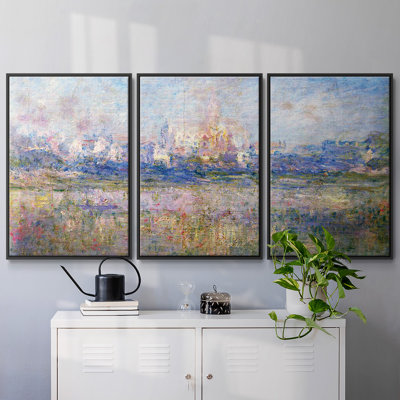 " VÃ©theuil In The Fog By Monet " 3 - Pieces