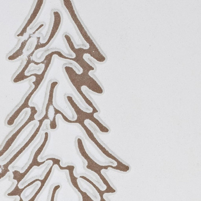 19" X 10" Natural And White Wood Christmas Tree Hanging Wall Decor