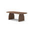Table basse scandinave Elegance avec plateau elliptique et pieds en arc-117396252