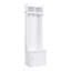 ON-TREND Minimalist Slim Hall Tree With Cabinet & 6 Hanging Hooks