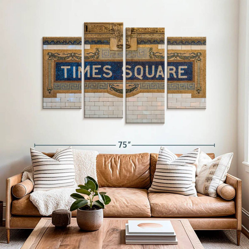 Panneau de mosaïque Nicci Times Square, H 42 po x l 68 po