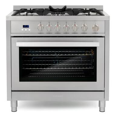 36 4 cu.ft.Freestanding Dual Fuel Range Bravo Kitchen BV361RD