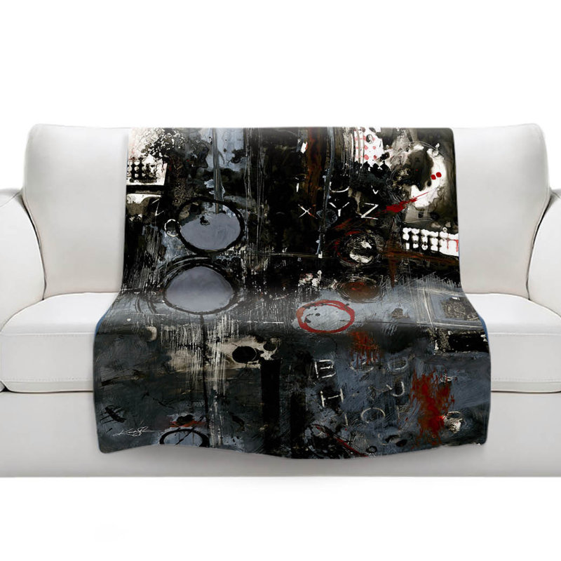 Couverture de sherpa douce into the grunge, l 51 po x L 60 po