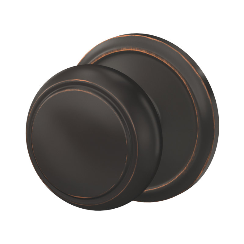 Custom Andover Non-Turning Knob with Alden Trim, Aged Bronze
