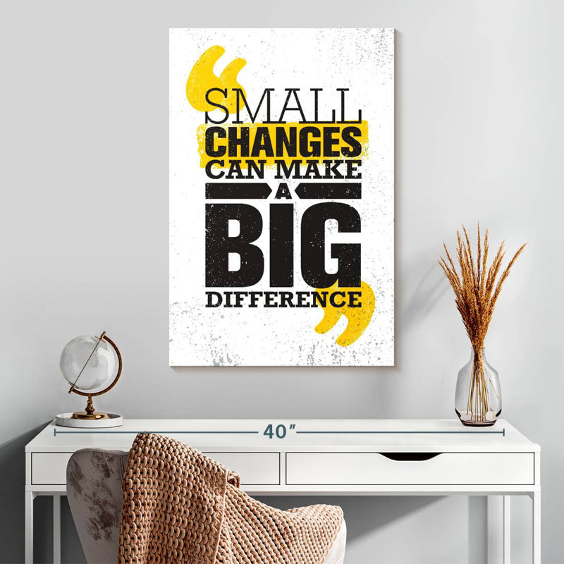 Make A Big Difference Quote, 30" H x 20" W