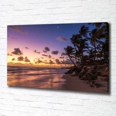 West On The Beach - Wrapped Canvas Print