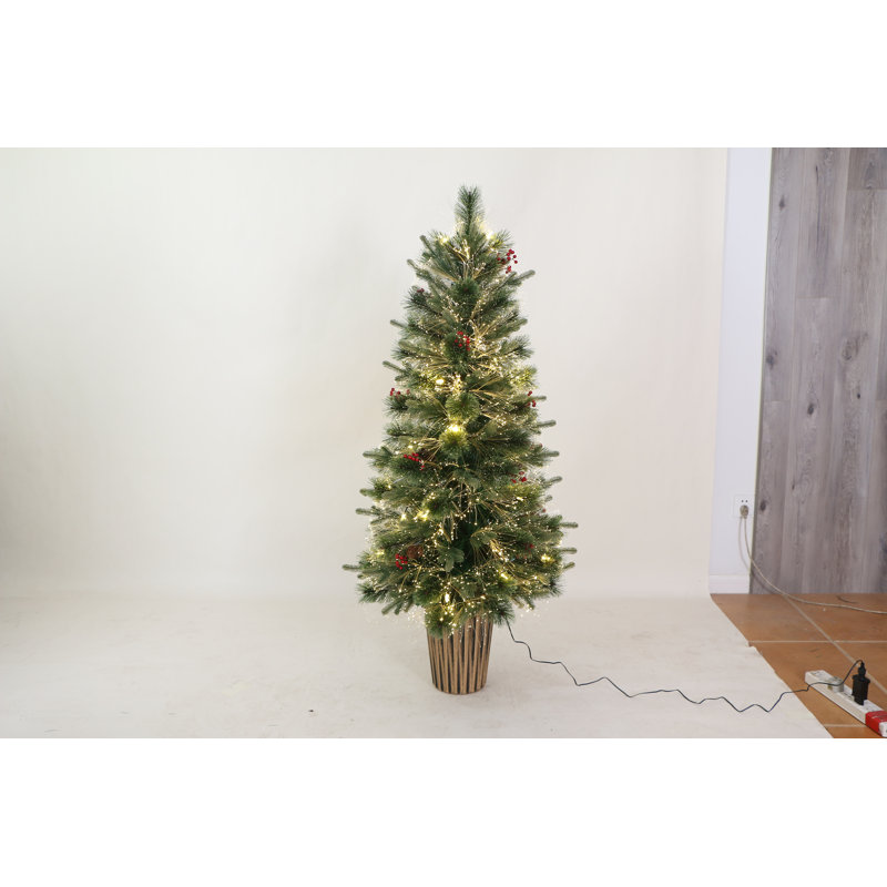 Lighted Artificial Pine Christmas Tree, 150' H