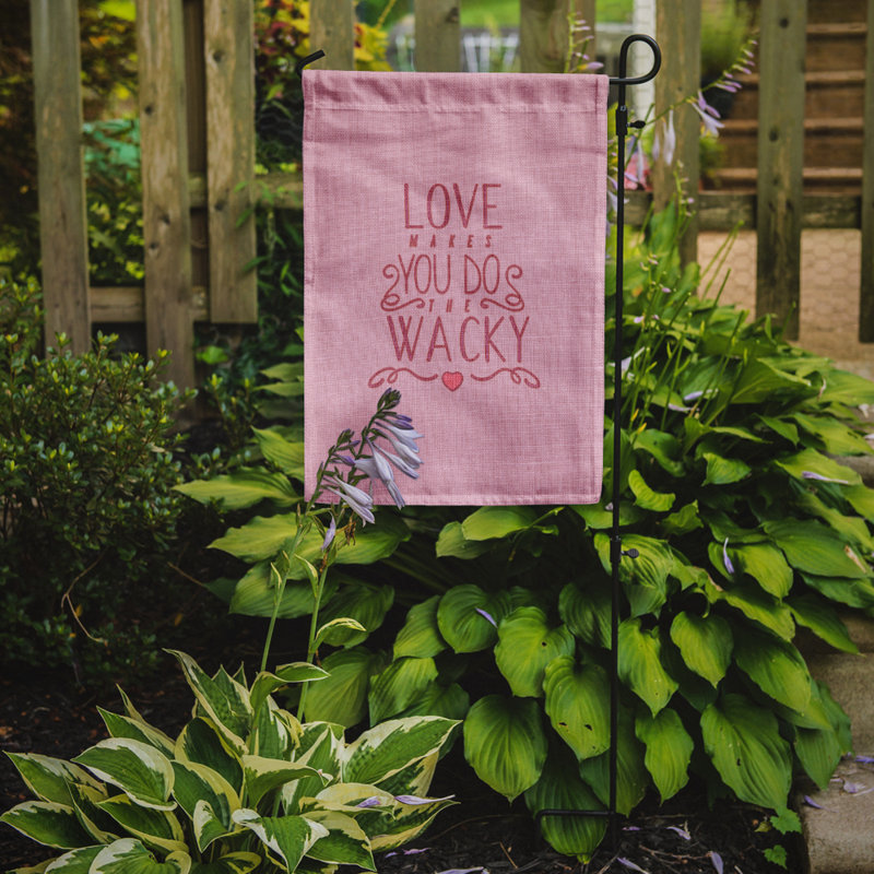 Love Double Sided 15'' H x 11'' W Polyester Garden Flag