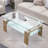 Modern Side Table With Lower Shelf Chrome And MDF Support Living Room Guest Reception Room Table Black-70891607