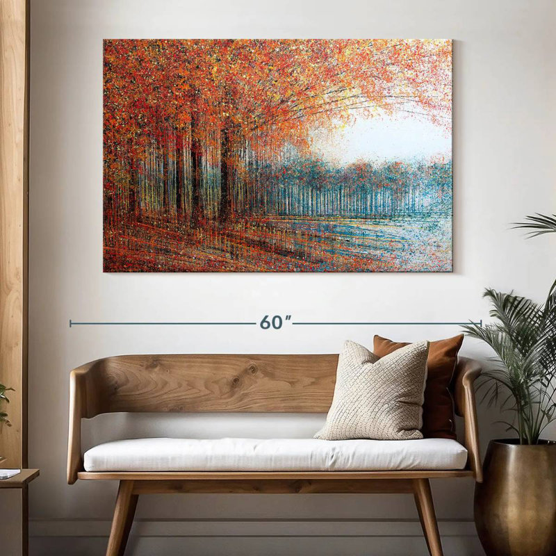 Avery les arbres rouges, H 34 po x l 51 po