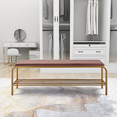 Shlok Velvet Upholstered Bench