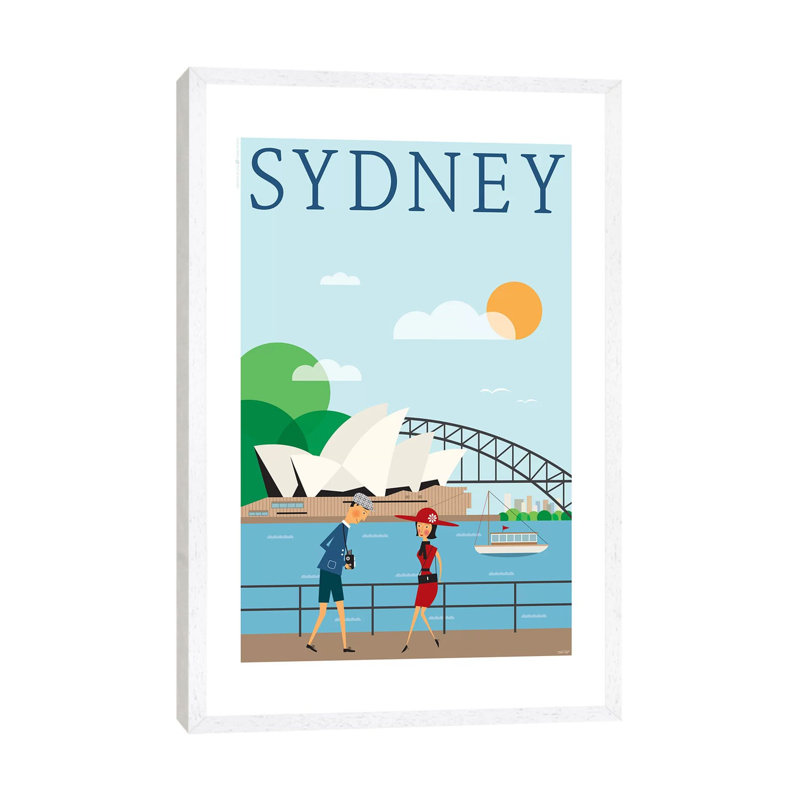 Sydney by TomasDesign - Gallery-Wrapped Canvas Giclée on Canvas, 101.6 cm H x 66.04 cm W, White Framed