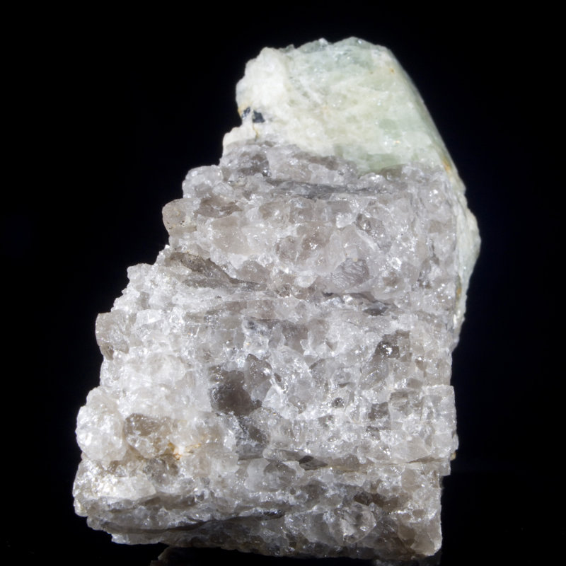 Old Collection Green Beryl Crystal In Smoky Quartz. Orchard Pit, Buckfield, Maine