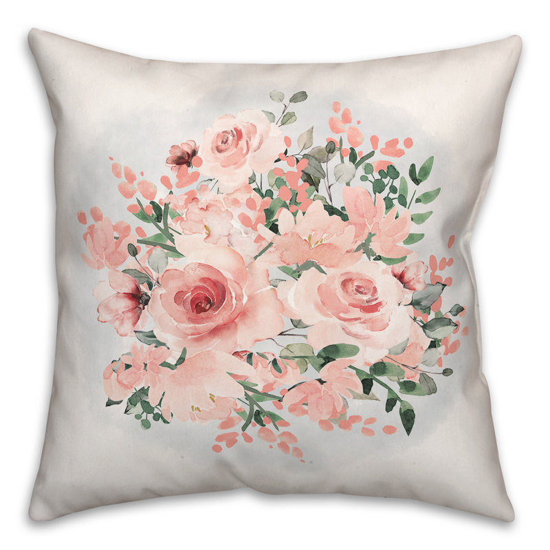  Housse et insert de coussin carré Bouquet