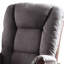 Fauteuil coulissant moderne gris avec accents cerisier - Tissu, glissement en douceur, style pour le salon