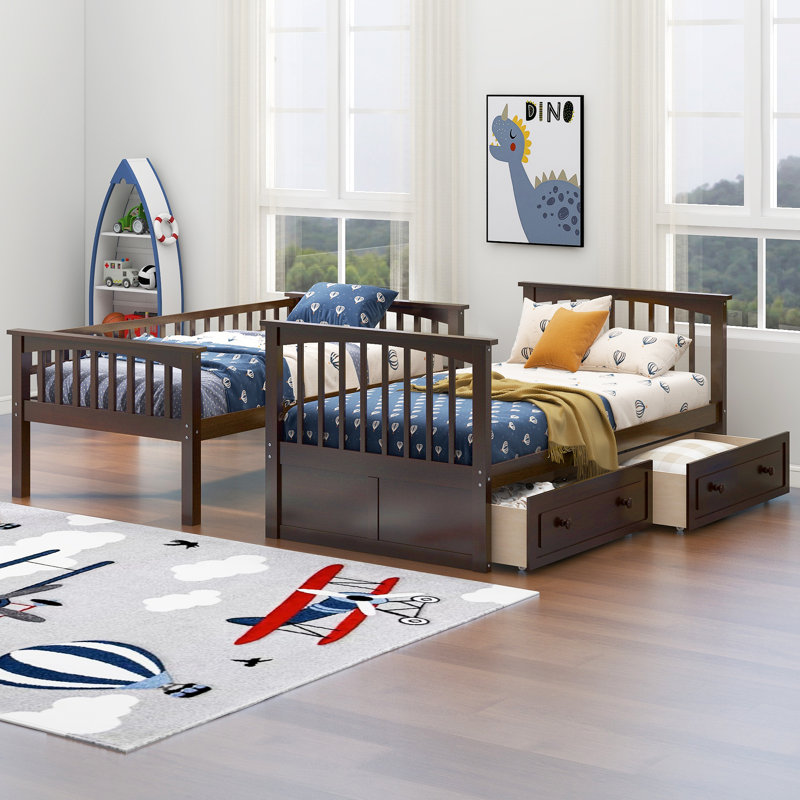 Sydnie 2 Drawer Standard Bunk Bed, Twin Over Twin, Espresso