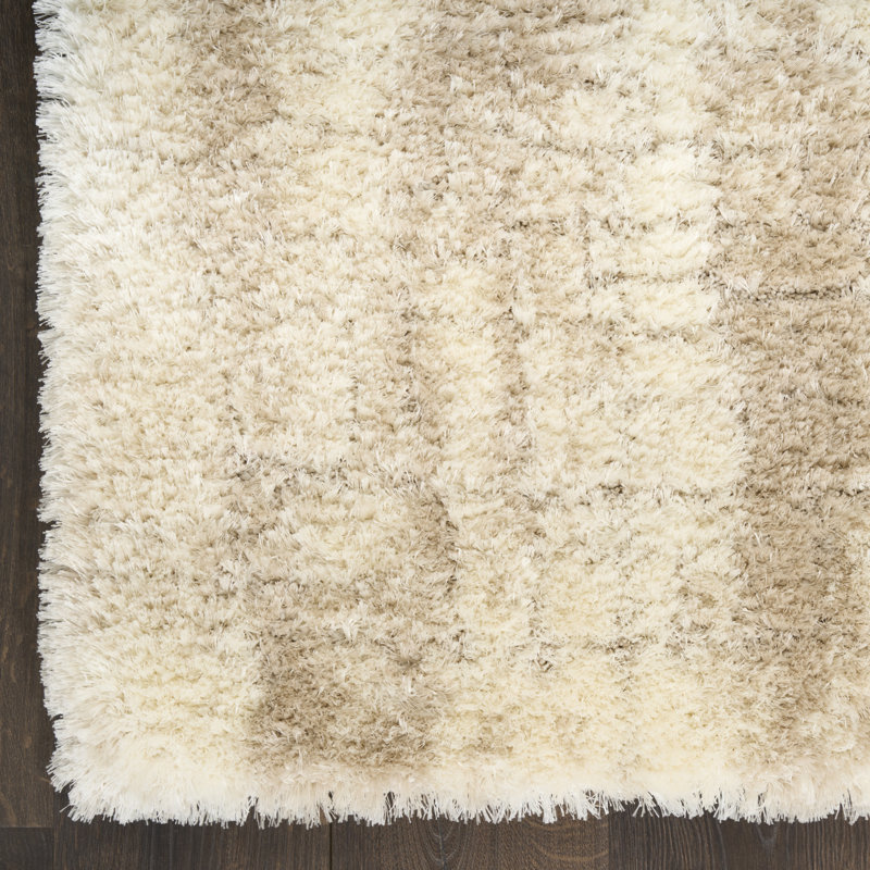 Hokku Designs Sharya Ivory Beige Modern Indoor Rug, Rectangle 4' x 6'