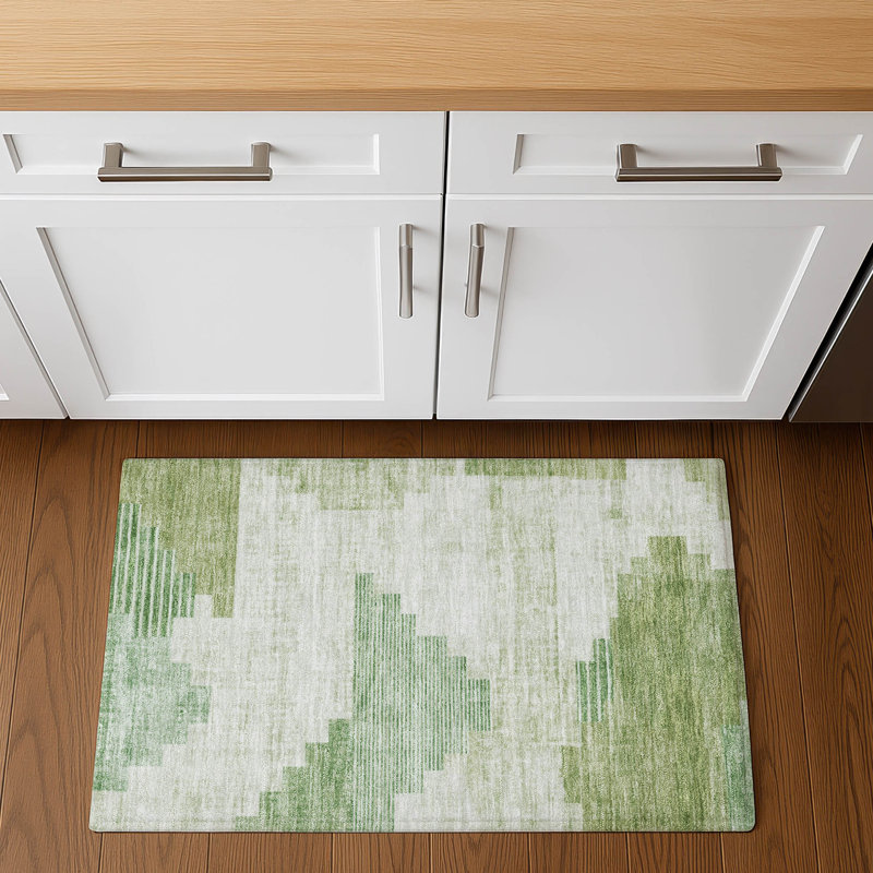 Premium Machine Washable Ashington AMF1829 Geometric Rug, Rectangle 1'8" x 2'6"