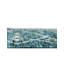 Tapis bleu sarcelle intérieur / extérieur à motif tissé à la main Southbrook Innnsbrook-819146488