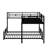 L-Shaped Metal Twin Over Full Size Bunk Bed-241808648