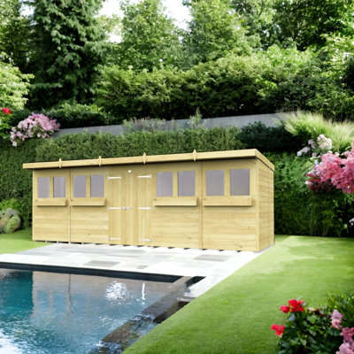 20ft x 8ft Pent Summer Shed