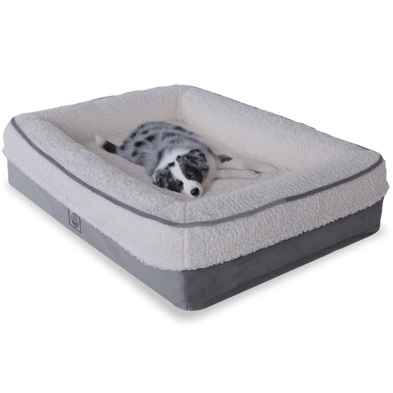 Jungolica Orthopedic Pet Bed, Grey, 75cm H x 55cm W x 19cm D