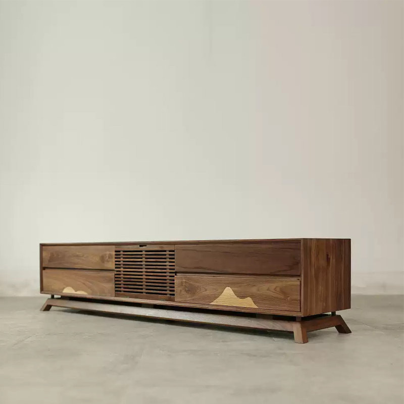 Meuble télé rétro, Noyer, 70.87"