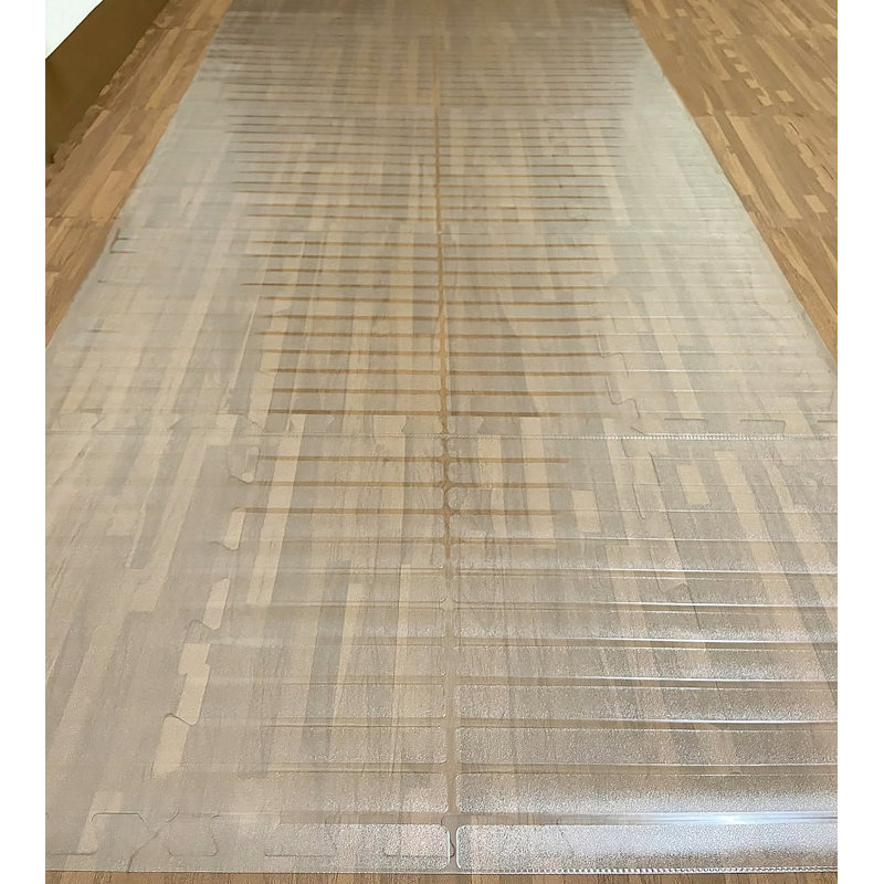(27" Wide) Clear Vinyl Plastic Premium Floor Runner Protector Sold By Linear Feet, Runner 2'3" x 55'