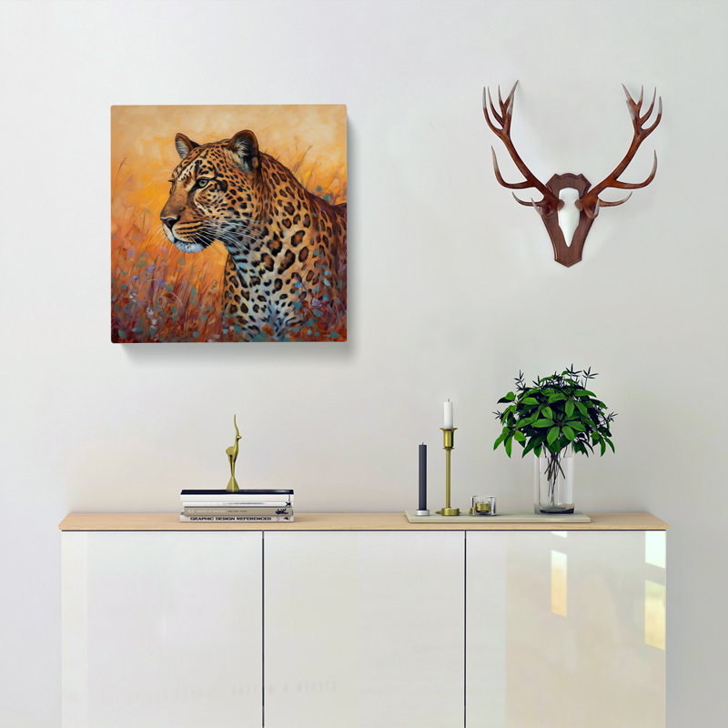 Leopard Color Field Painting No.5 - Wrapped Canvas, 50cm H x 50cm W x 3cm D