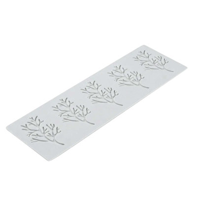 Ensemble de tapis de cuisson en silicone pour restaurant 1 paquet de tapis à empreintes de fond résistant à la chaleur et antiadhésif, moule en forme de branche, moule gris pour la décoration de pâtisseries et l'utilisation de four 11,57 x 3,78 pouces