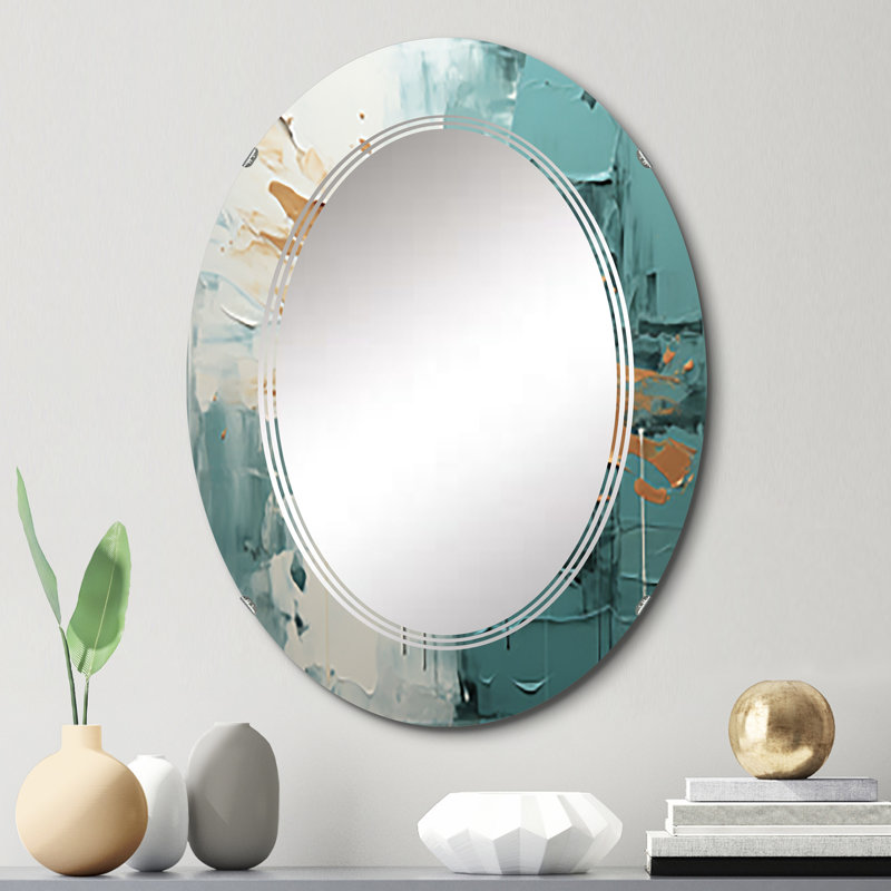 Somonia - Miroir mural moderne ovale, 30 po x 20 po