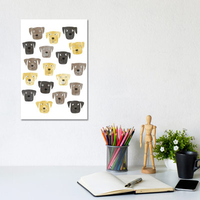 Lots Of Labrador Retriever Dogs By Nic Squirrell - Wrapped Canvas Painting by Nic Squirrell - Wrapped Canvas Painting