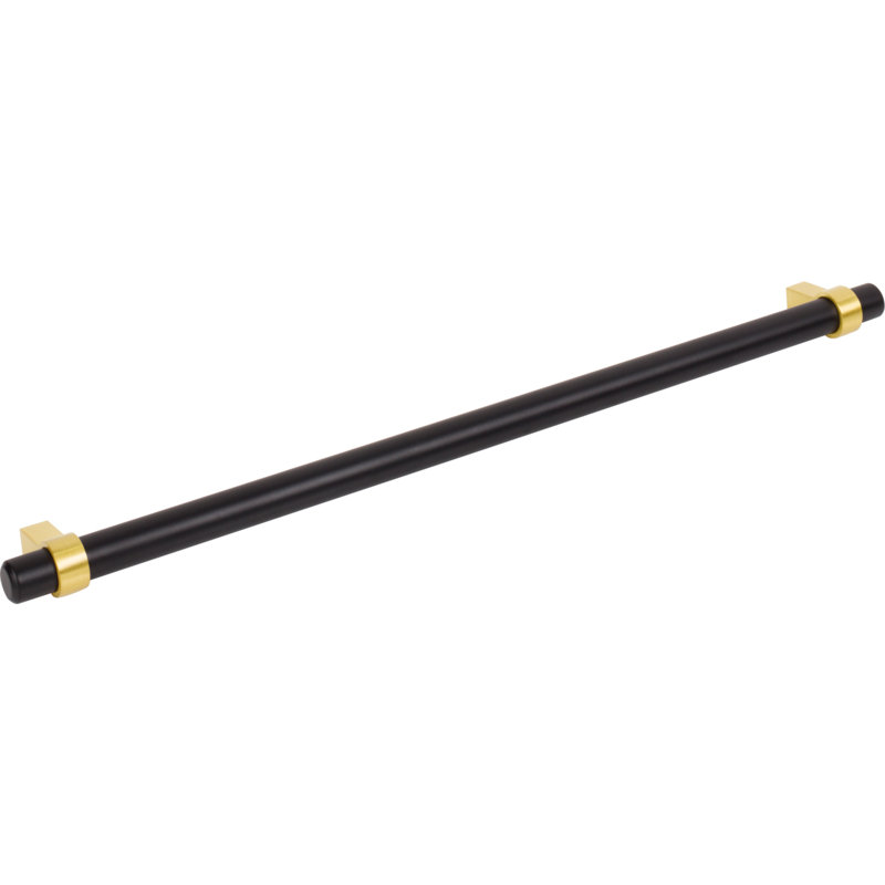 Key Grande 12 9/16" Center-to-Center Bar Pull, Matte Black/Brushed Gold