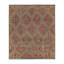 Moroccan Hand Knotted Geometric Area Rug in Red, Green, Orange, Teal-1210169778