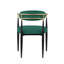 Ensemble de chaises rembourrées en tissu vert 2 pièces Modern Contemporary-1116639689