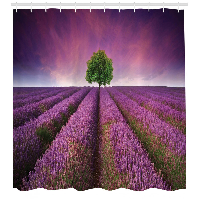 Shower Curtain with Hooks Included, 75" H x 69" W