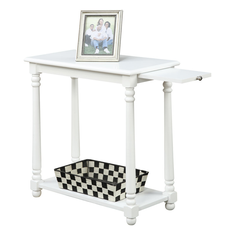 Table de bout avec rangement Mayall, Blanc