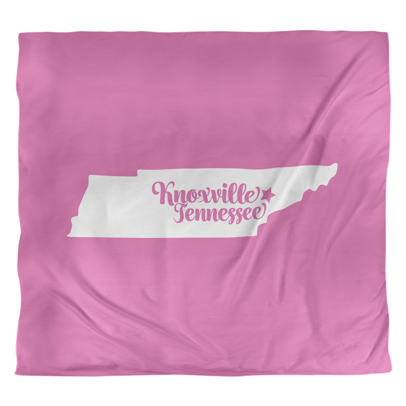 Housse de couette réversible Knoxville Tennessee, Housse de couette pour très grand lit, Rose, Microfibre