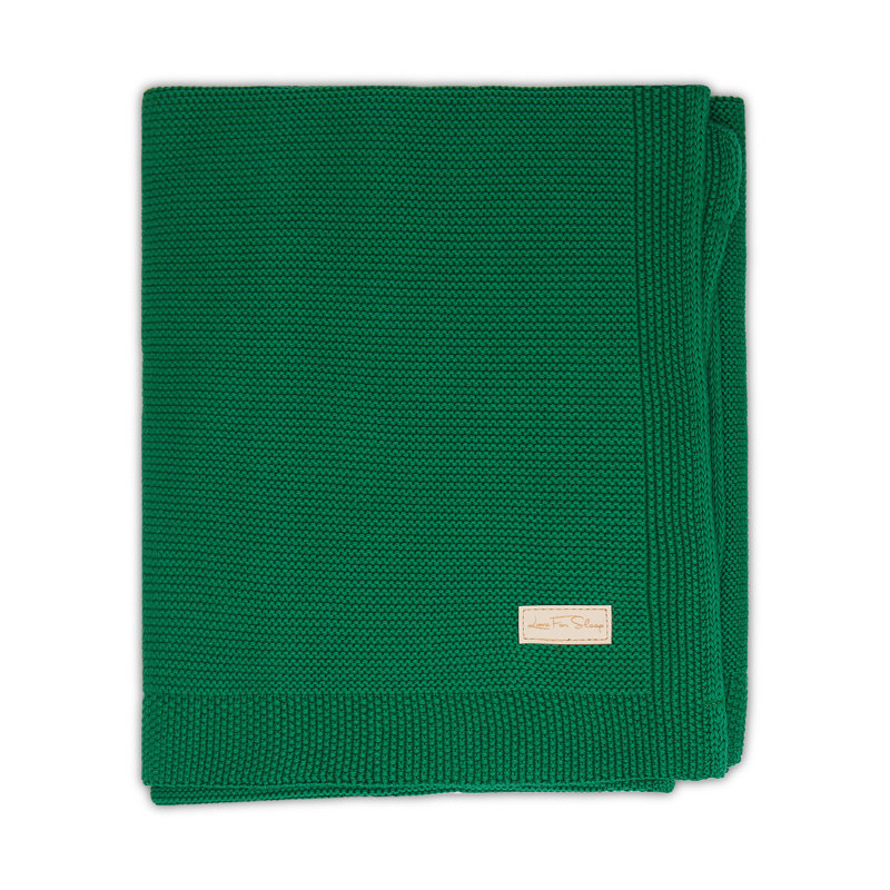 Cotton Baby Blanket, Forest Green