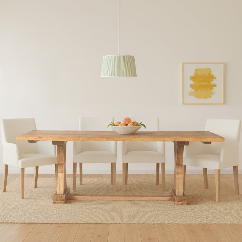 IDELLA Extendable Oak Solid Wood Base Dining Table