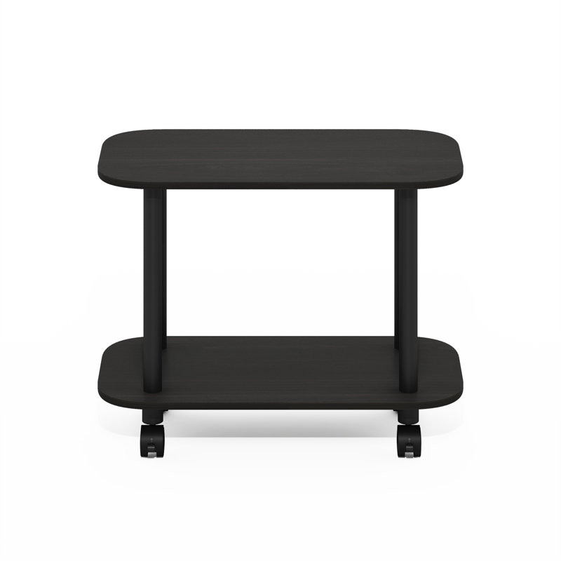 Alheidis Wheel End Table, Espresso