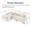 Canapé modulaire surdimensionné en velours côtelé 3 places avec accoudoirs très épais et 1 repose-pieds Premium-1046506454-1046506455