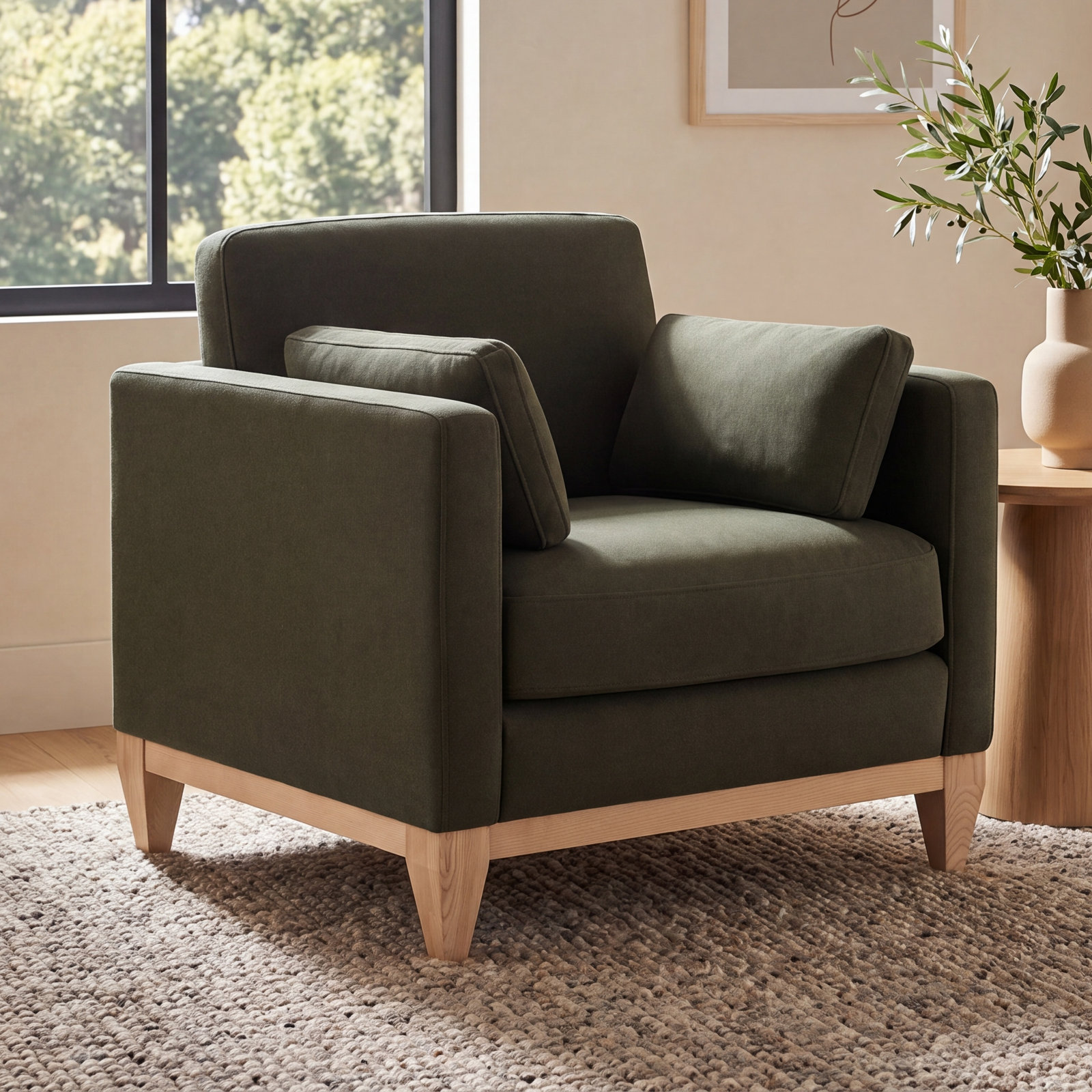 Aster Pine Accent Chair