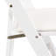 Ensemble de 4 chaises pliantes en bois massif - Facile à plier, confortable, coussin beige et tablette blanche