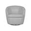 Fauteuil demi-tonneau pivotant 100% cuir italien Crandell-792964288