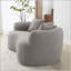 Causeuse courbée 66,93 pouces à compression complète, tissu en velours de peluche et canapé compact sans assemblage pour petits espaces et appartements-849302233