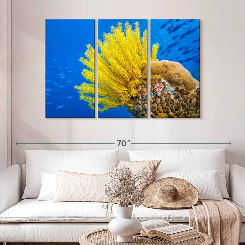 Brampt Yellow Feather Starfish, 32" H x 50" W