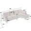 Canapé modulaire convertible Modern avec rangement, canapé en L, canapé à quatre places, canapé modulaire pour le salon-397638002
