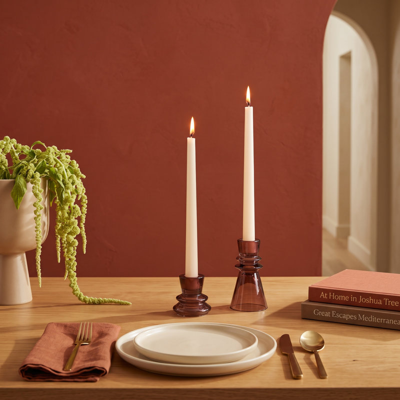 Danny 2.25'' H Glass Tabletop Candlestick